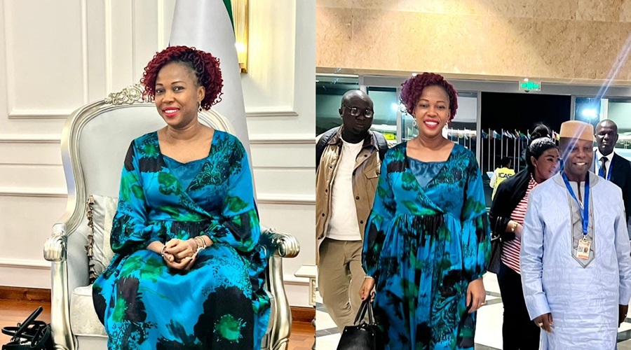 Fatima Maada Bio Arrives Addis Ababa For African First Ladies General Assembly