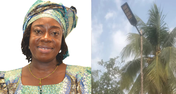SLPP Female MP Donates Solar Street Lights to Constituent Communities in Pujehun