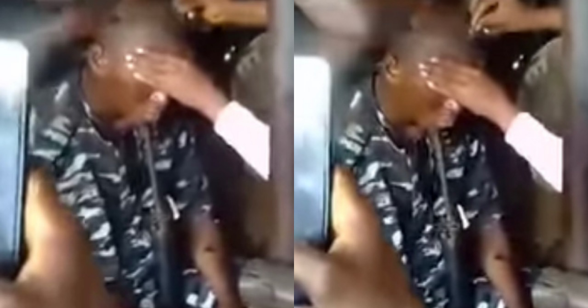 Community Youths Shave Police Officer Allegedly Caught With Kush in Freetown