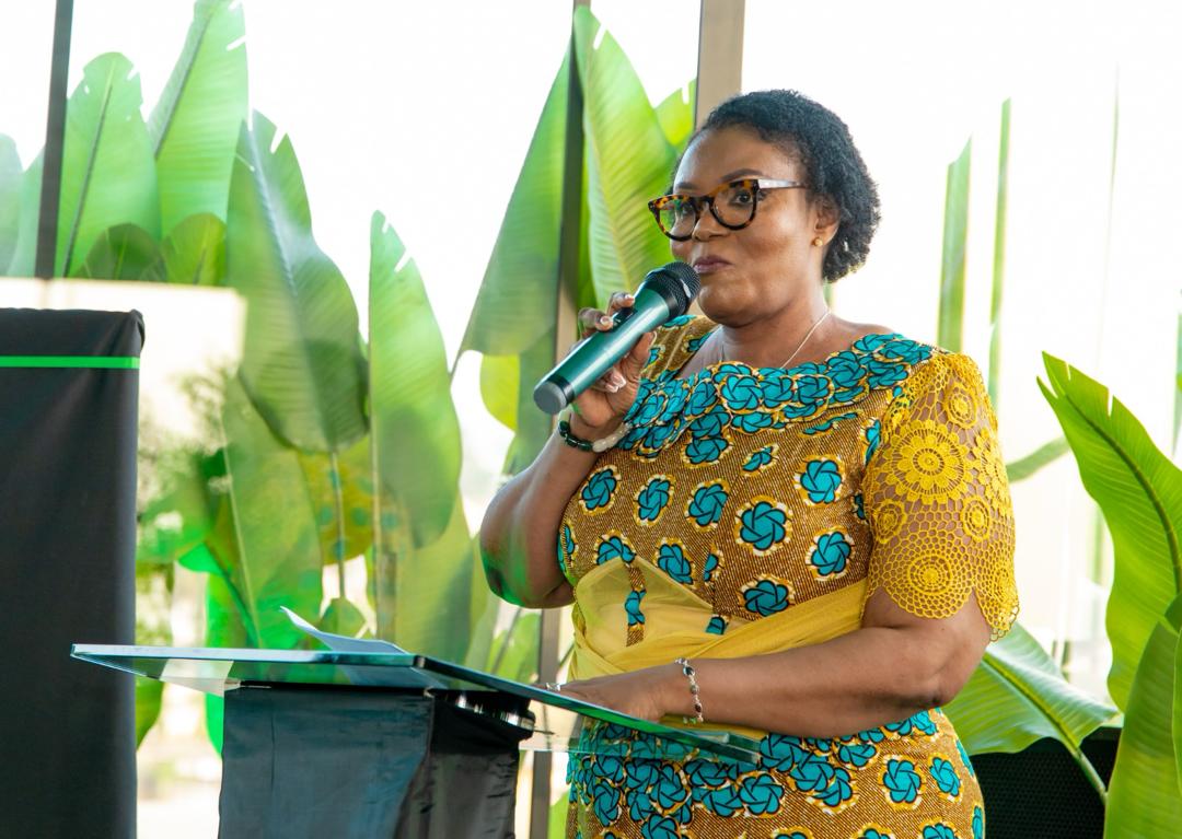 Lionbets Director Winifred Boyah during the launch event. Lionbets is the franchise holder for the betPawa brand in Sierra Leone.