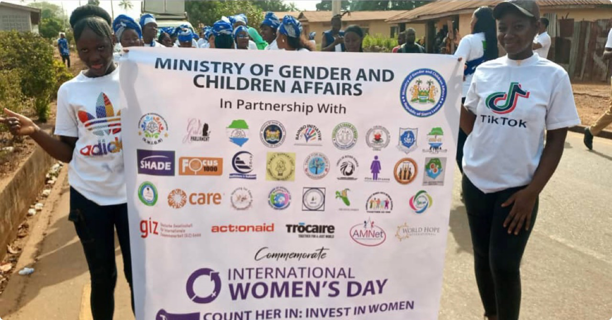 Kambia Women Rally in Commemoration of International Women’s Day