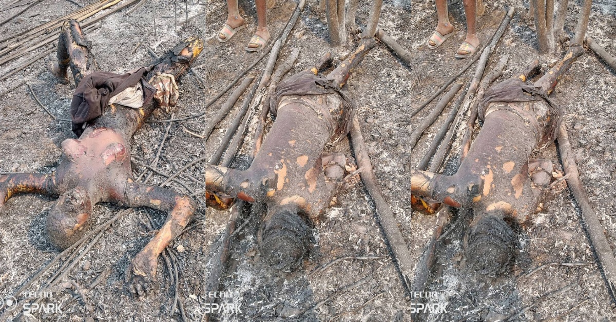Pregnant Woman And Two Children Burnt Alive by Inferno in Yoni Chiefdom