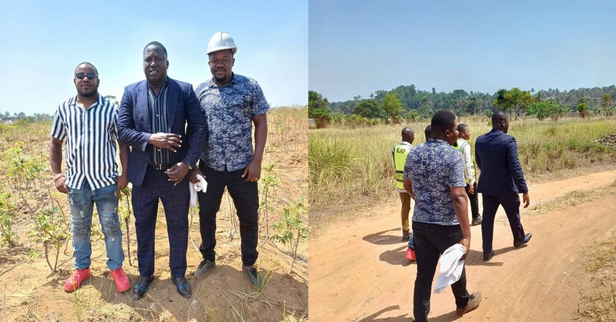 Kao Denero Tours Proposed Entertainment Auditorium Site with Government Officials