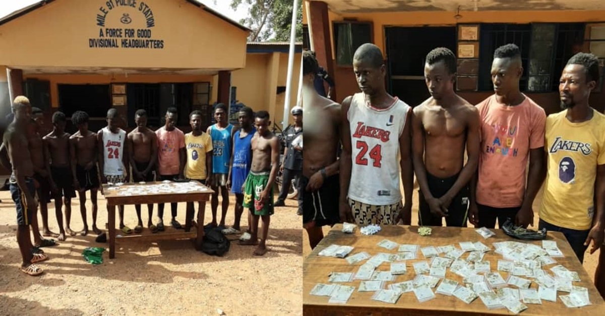 Police Arrest 11 in Mile 91 For Unlawful Possession of Kush