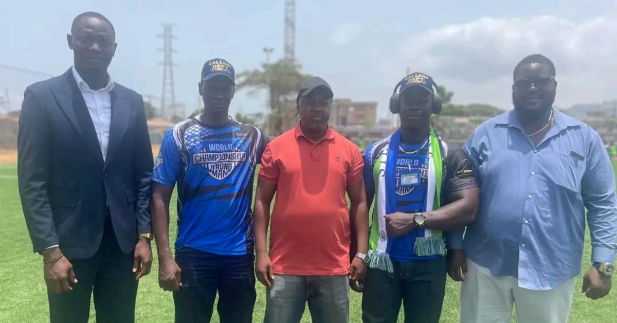 Sierra Leone’s Strongest Man Meets SLFA President Thomas Daddy Brima