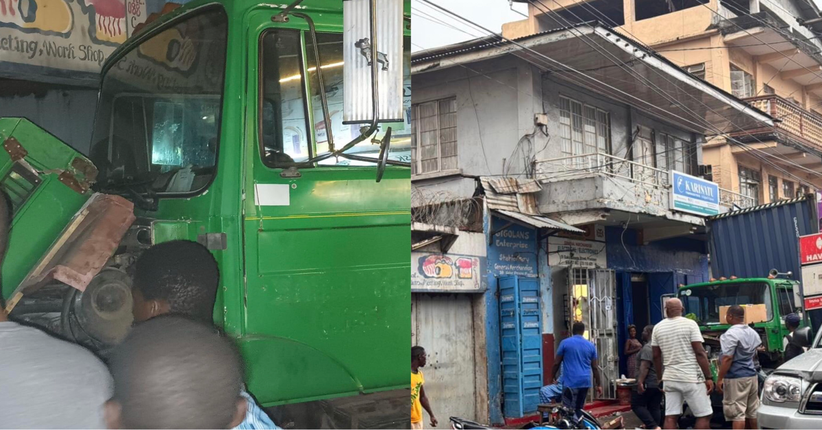 Another Truck Accident Rocks Freetown’s Siaka Stevens Street