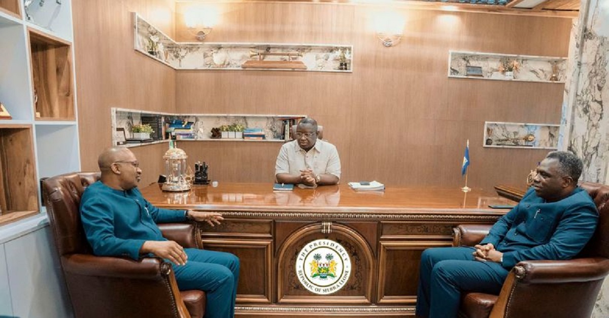 President Bio Welcomes Liberian Vice President Jeremiah Kpan Koung to Sierra Leone