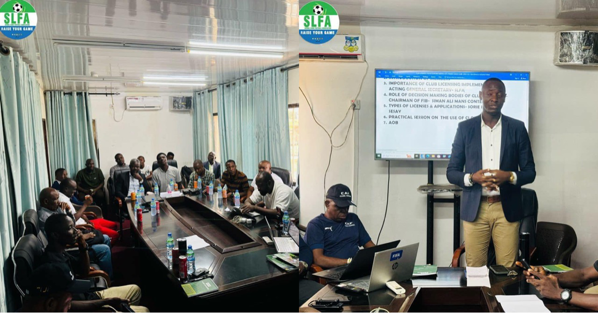 SLFA Meets With Premier League Clubs on CAF Club Licensing Online Platform