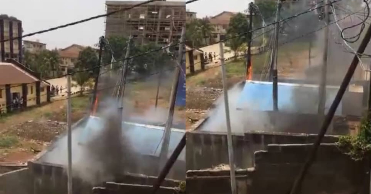 Fire Engulfs Electricity Transformer on Wilkinson Road
