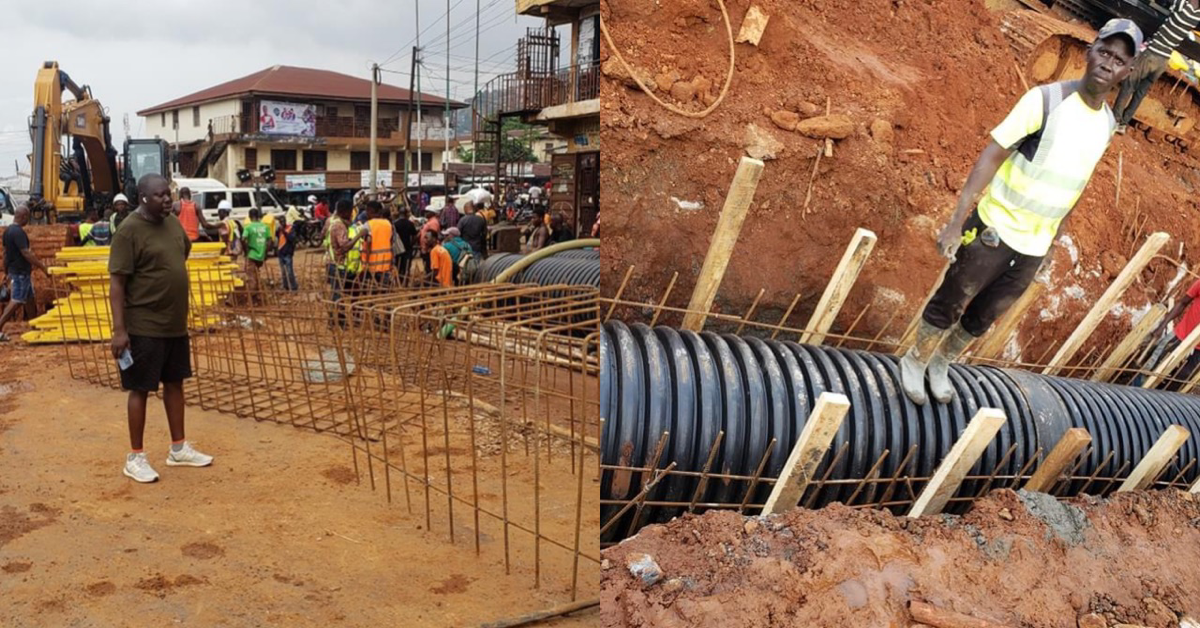 SLRA Embarks on Urgent Maintenance Works on Up Gun And Bai Bureh Road Intersection