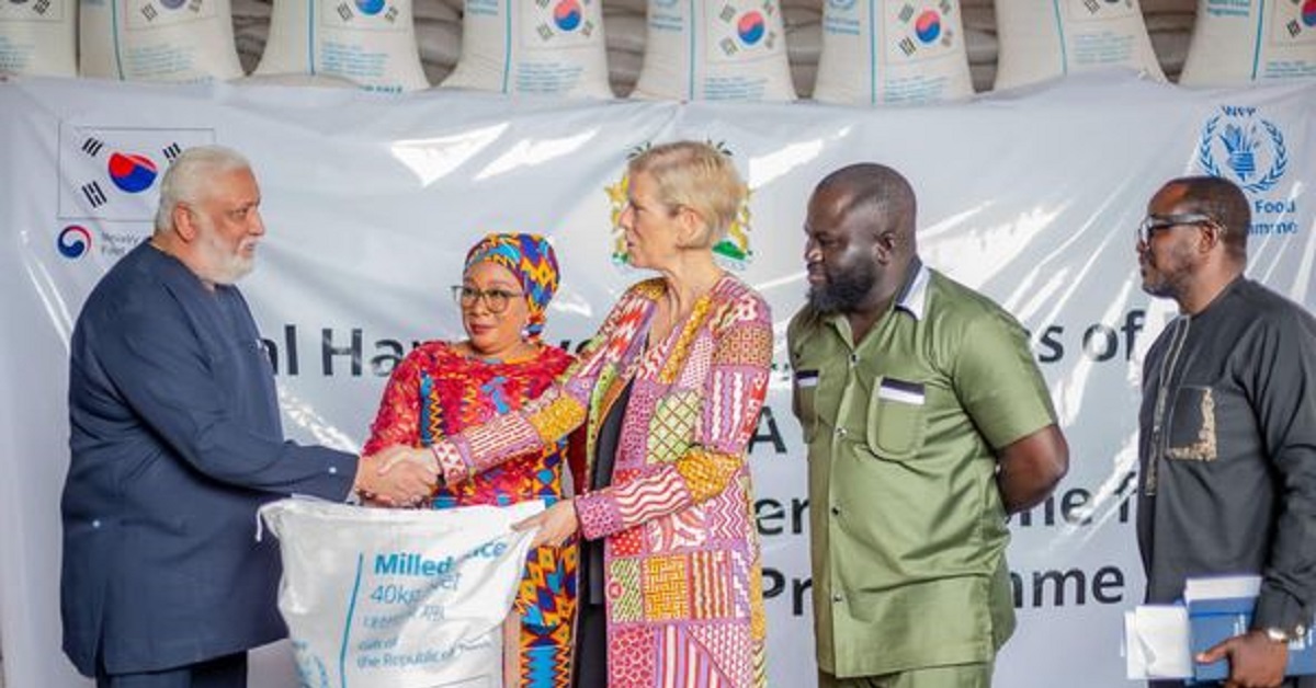 South Korea Donates Rice to Feed 106,000 School Children in Sierra Leone