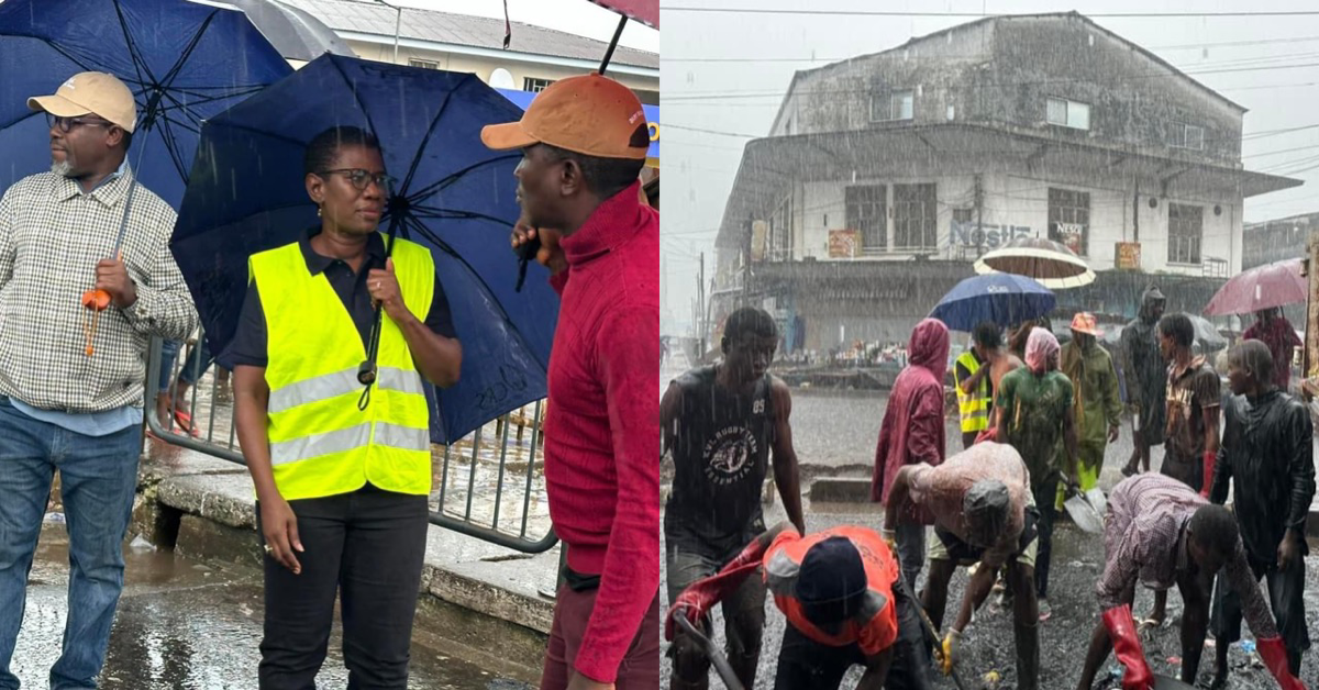 Mayor Aki-Sawyerr Leads Flood Mitigation Efforts Amid Heavy Rainfall in Freetown
