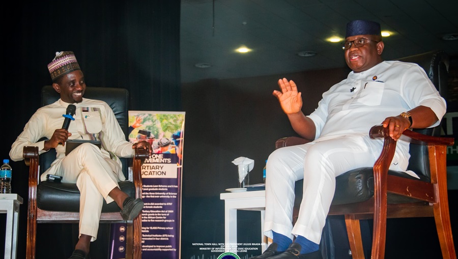 President Maada Bio Engages Sierra Leonean Citizens in Historic Townhall