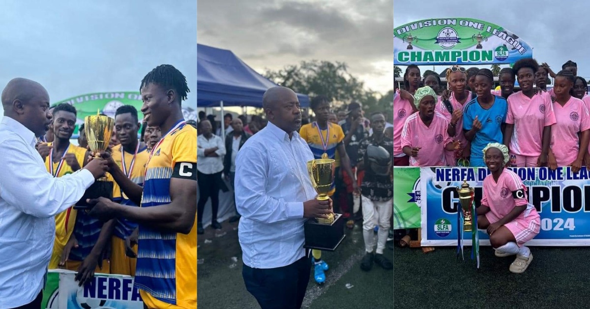 SLFA President Commends North East Region Football Development, Celebrates Division One League Winners
