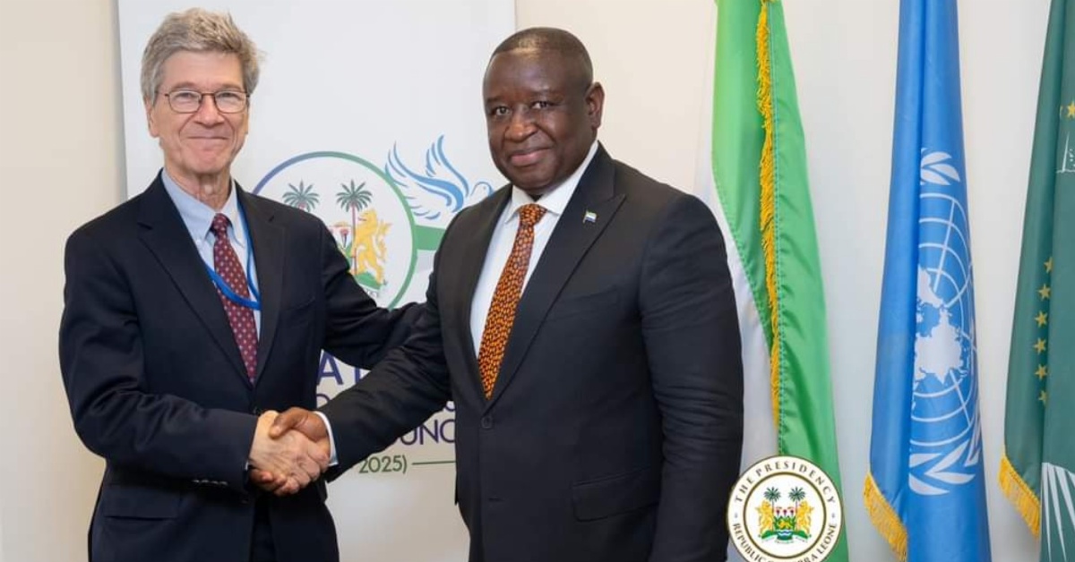 President Bio Meets With Renowned Global Economist Jeffrey Sachs