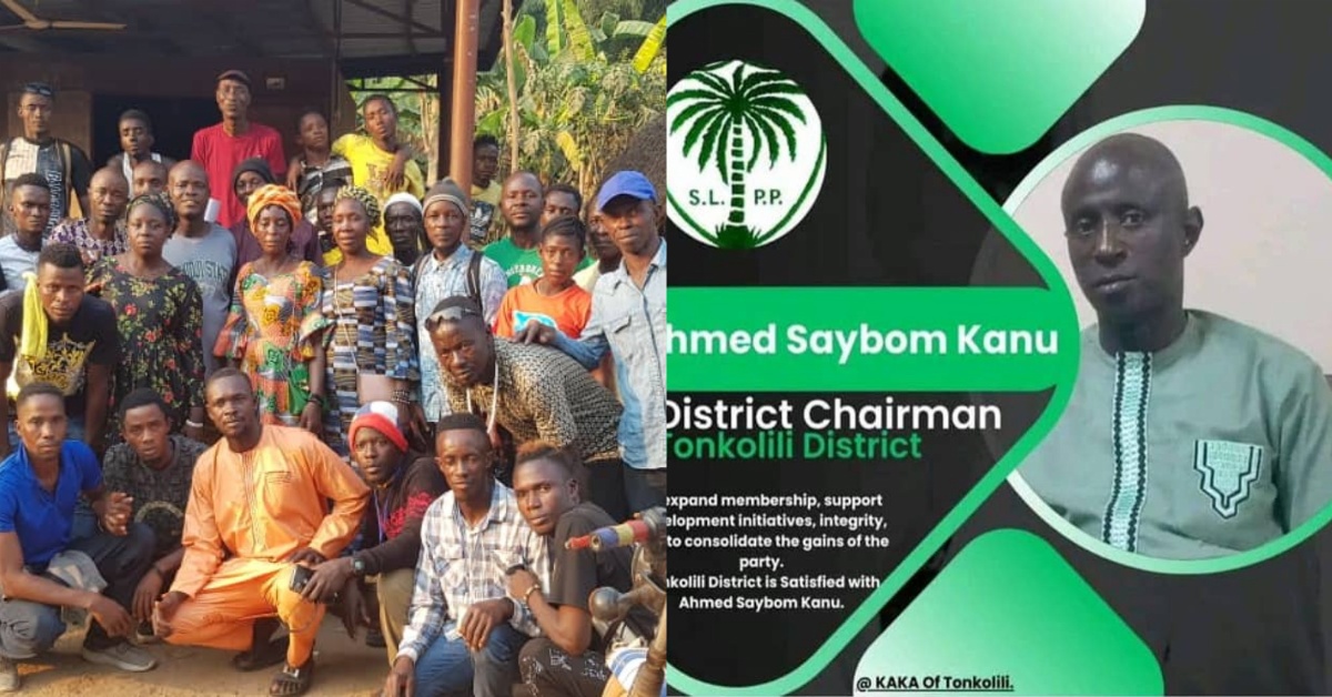 SLPP Grassroots in Constituency 49 Vow to Re-elect Ahmed Saybom Kanu as Tonkolili District Chairman