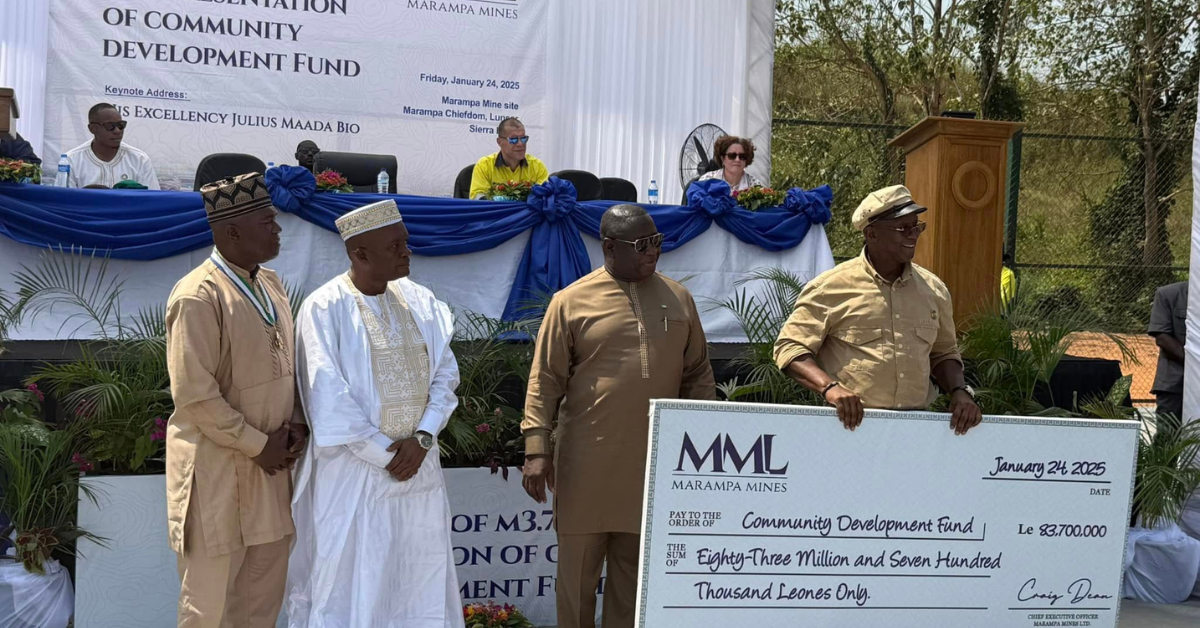 President Bio Unveils $3.75M Mining Expansion, Allocates Community Funds in Port Loko