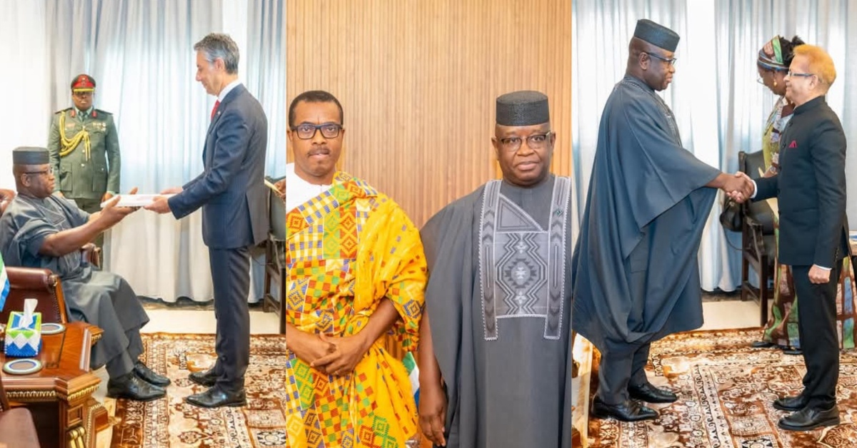 President Bio Receives Letters of Credence from New Ambassadors and High Commissioner