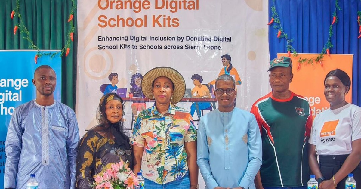 First Lady Hands Over Orange Digital School Kits to Ansarul Primary School in Kono