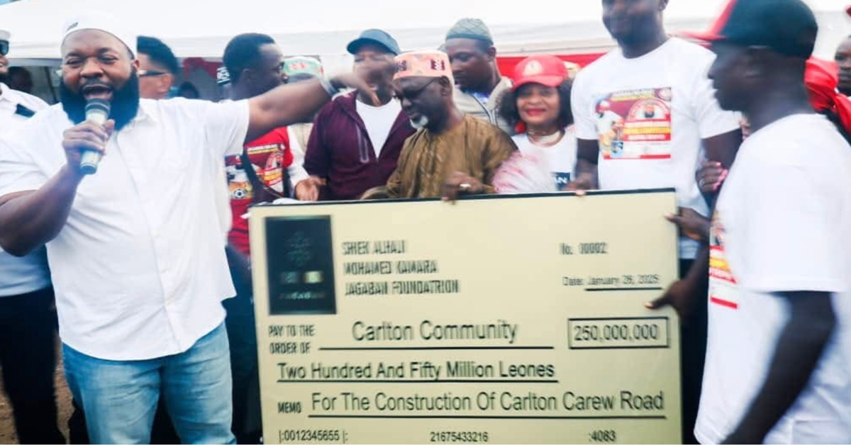 APC Jagaban Donates 250 Million Leones to Charlton Community