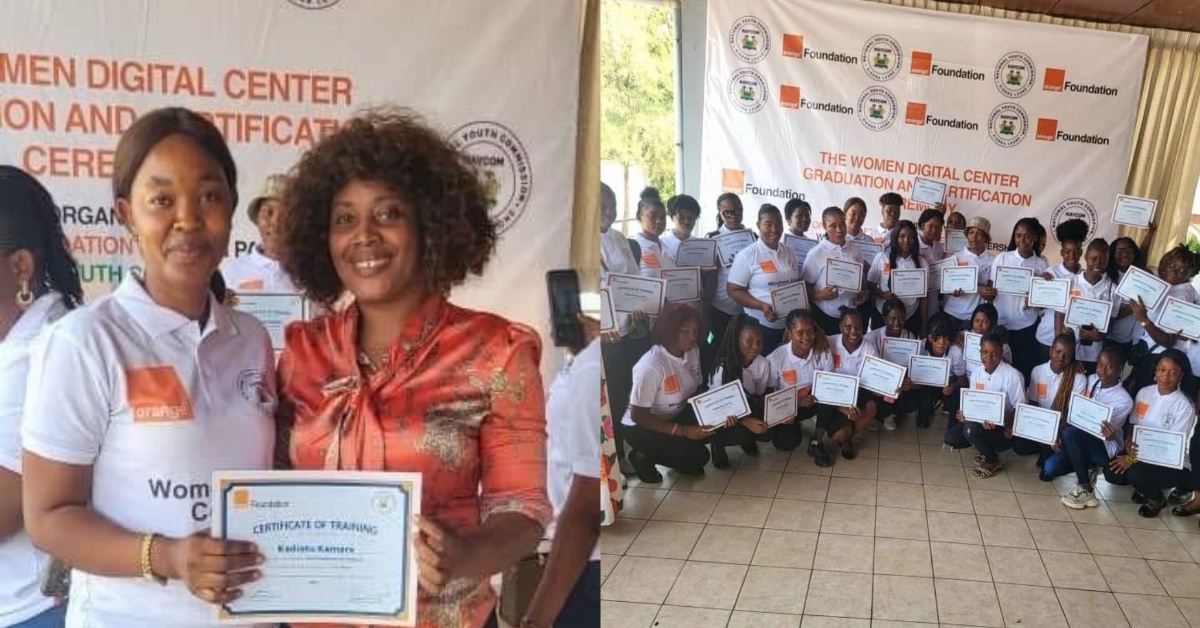 NAYCOM, in Collaboration with Orange Foundation, Certifies Over 100 Graduates at The Women’s Digital Learning Centre in Kenema and Makeni