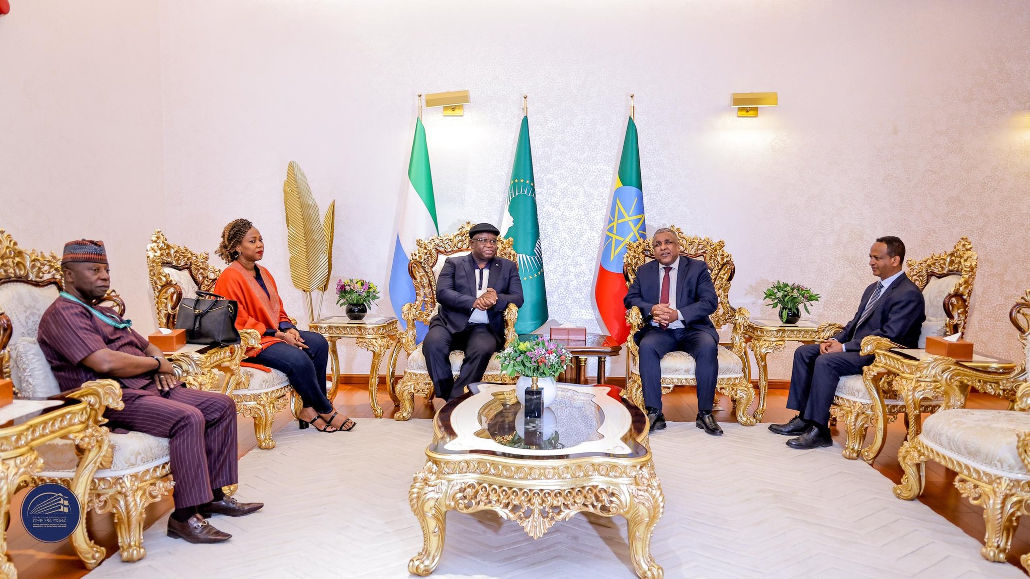 President Bio And First Lady Fatima Arrive Ethiopia for African Union Summit