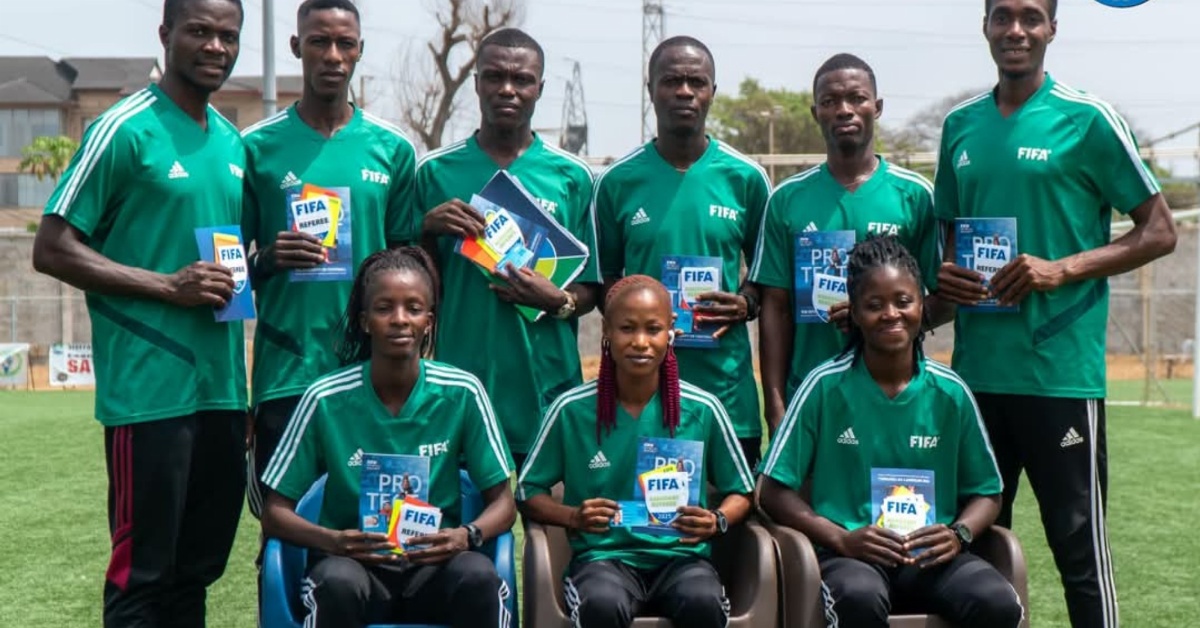 SLFA Presents FIFA Badges to 10 Referees for 2025 International Assignments