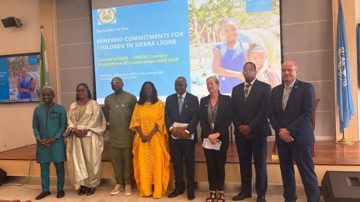 Government And UNICEF Launches Sierra Leone Country Programme Cooperation 2025-2030