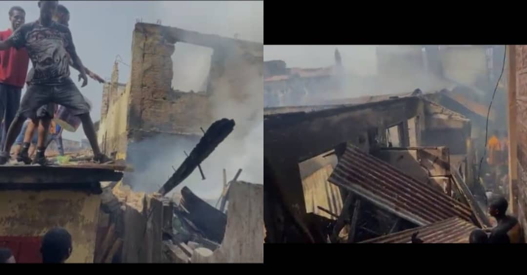 Massive Fire Leaves Four Houses Burnt And Hundreds Homeless in Central Freetown
