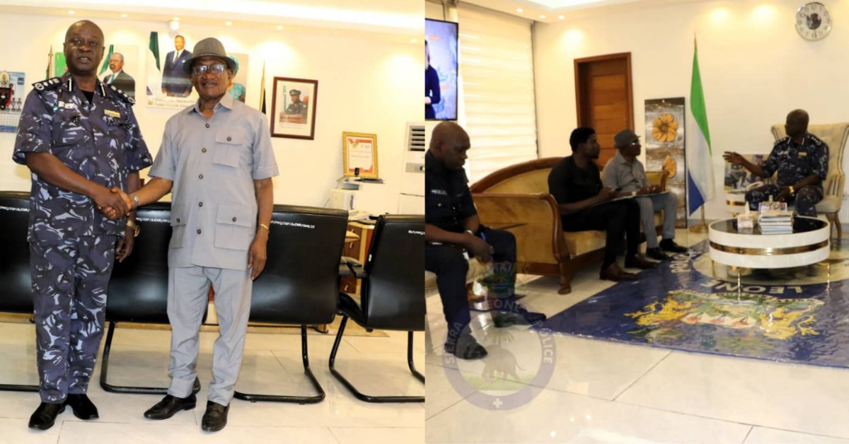 IPCB Chairman Saa Kpulun Engages IGP Sellu in High-Level Talks on Police Reform