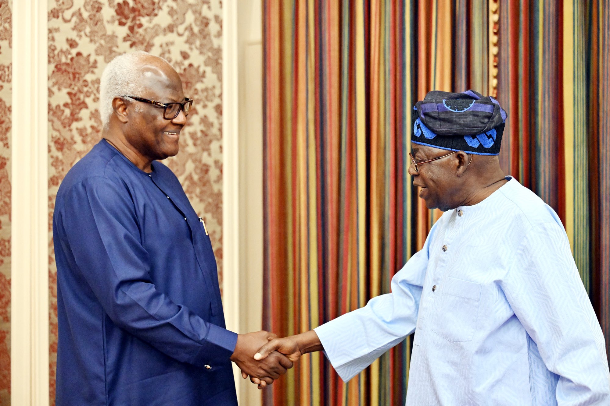 Former President Ernest Bai Koroma Holds Meeting With Nigerian President Tinubu at Aso Rock