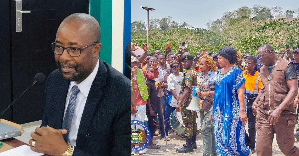 Labour Minister Rado Swaray Commends First Lady for Leading Protest Against Koidu Limited Mining Company