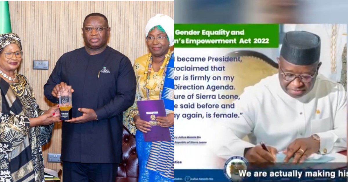 President Maada Bio: “We’re Making History Together in Advancing Gender Equality”