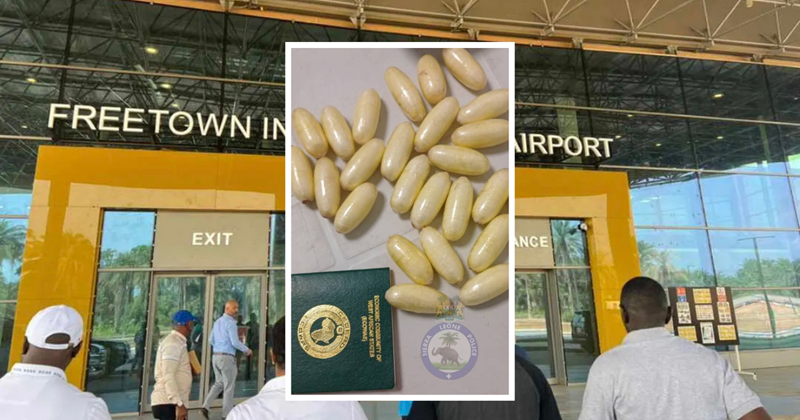 Passenger Arrested With 25 Wraps of Suspected Cocaine at Freetown International Airport