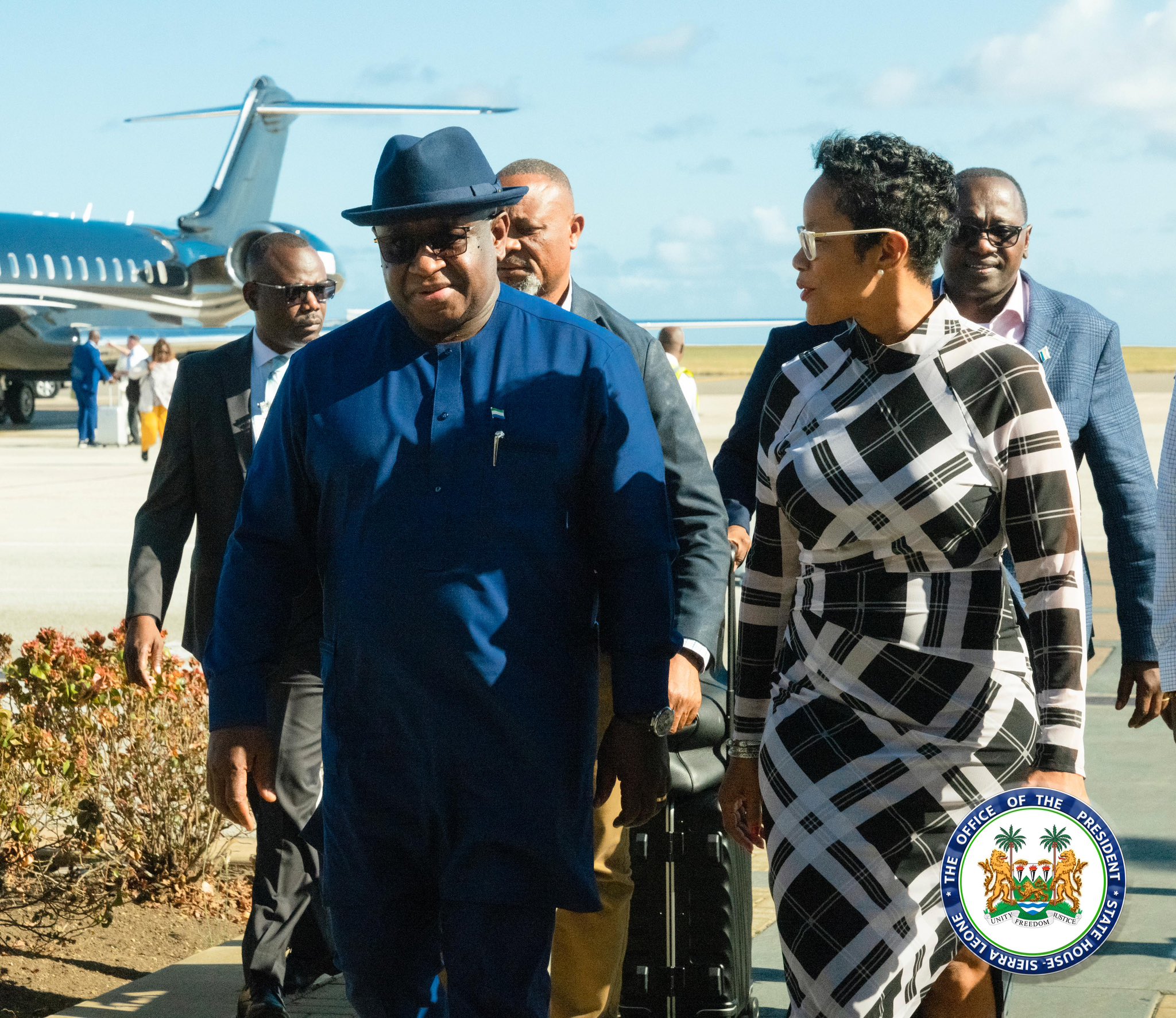 President Bio Arrives in Barbados for SEforALL Global Energy Forum
