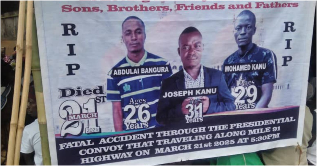 Three Individuals Allegedly Killed by Presidential Convoy Along Mile 91 Laid to Rest