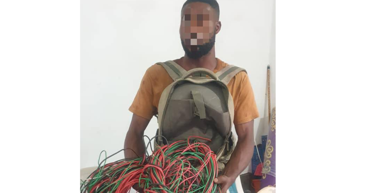 Okada Rider Arrested for Stealing Electrical Cables in Kissy