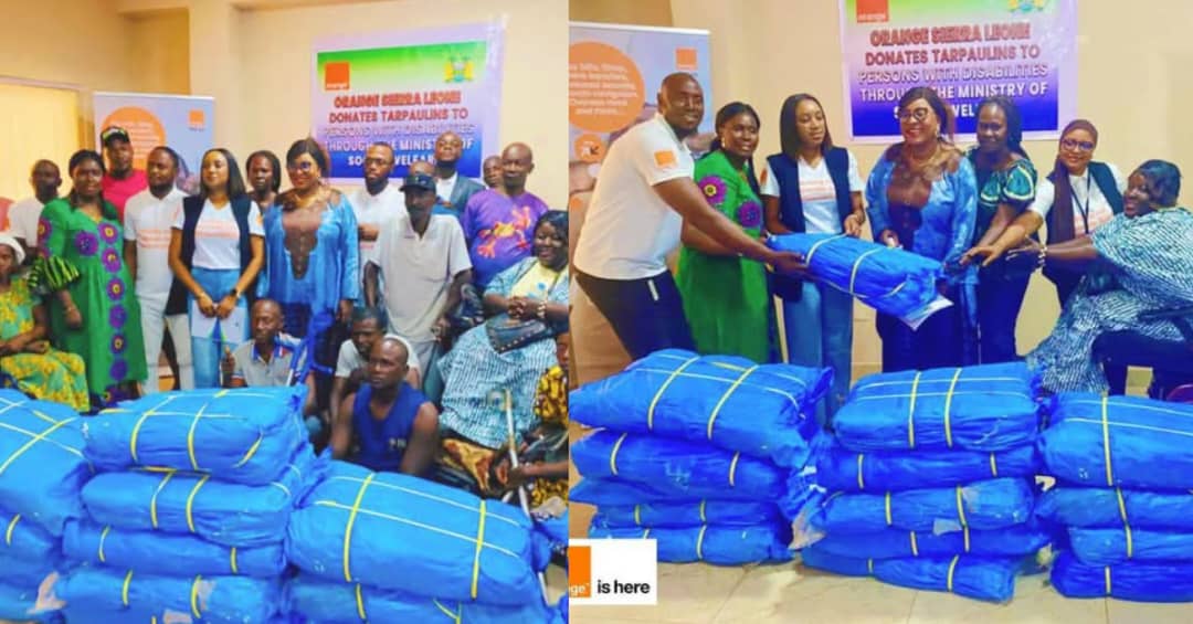 Orange Sierra Leone Donates Tarpaulins to Support Persons With Disabilities