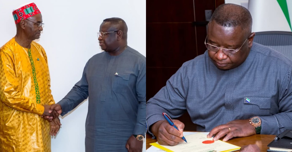 President Bio Swears in Dr. Abdul Rahim Jalloh as New Minister of Energy 2