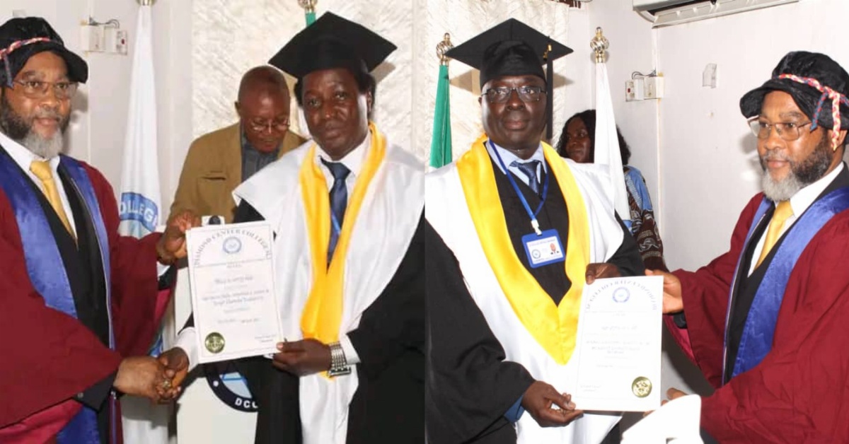 Edmond Abu Jr, Central African Republic Deputy Speaker Certified as Rough Diamond Evaluators at Diamond College Freetown