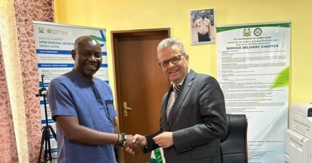 MoPPA and APRM Coordinator Engages German Ambassador Ahead of High-Level South-South Cooperation Forum
