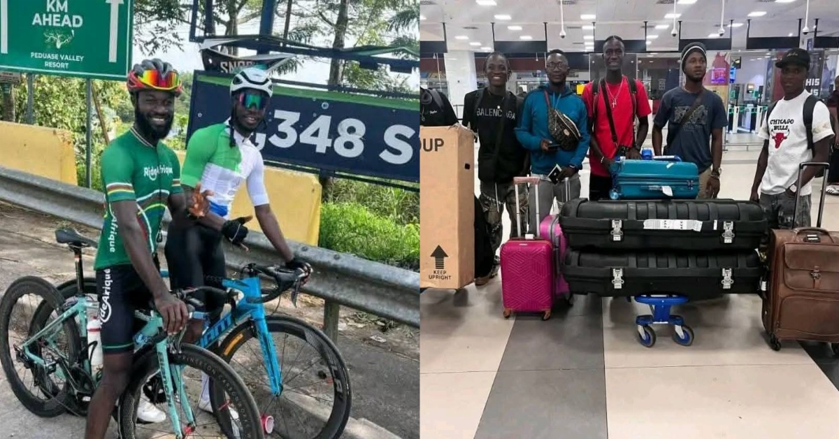 Lunsar Cycling Club Arrives in Accra Ahead of 2025 Ride Afrique