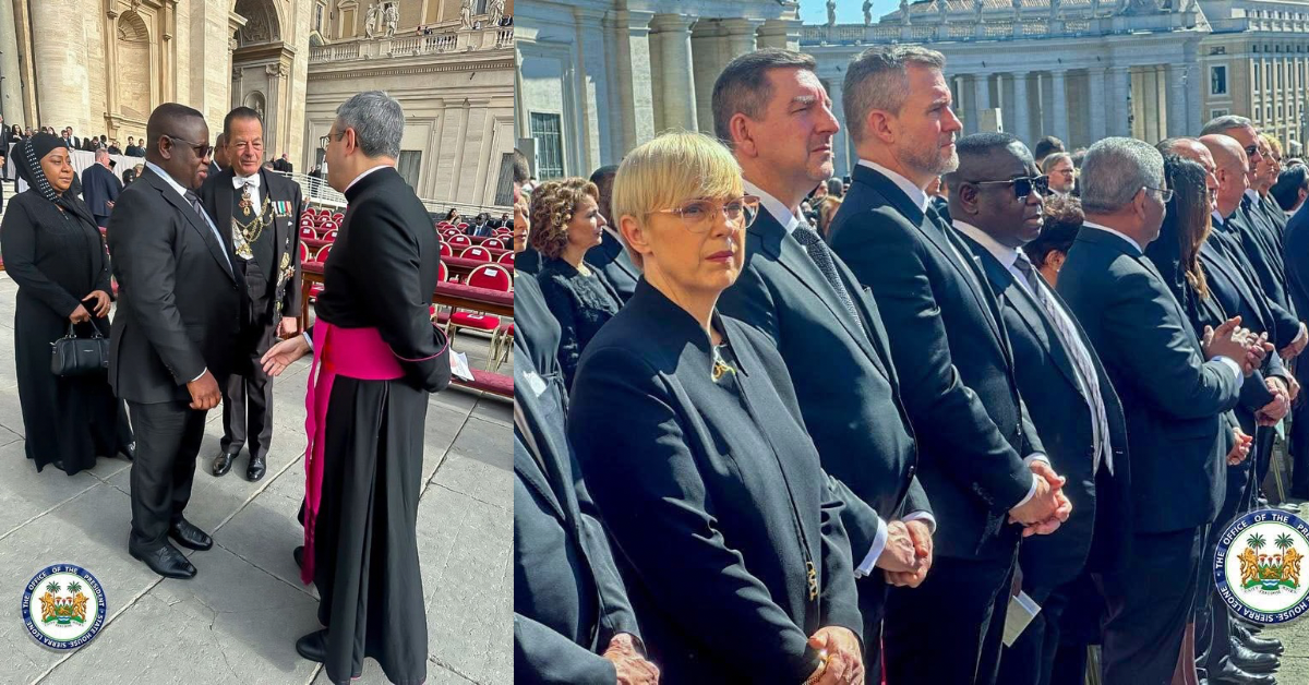 President Bio Pays Tribute to Pope Francis at His Funeral in Rome