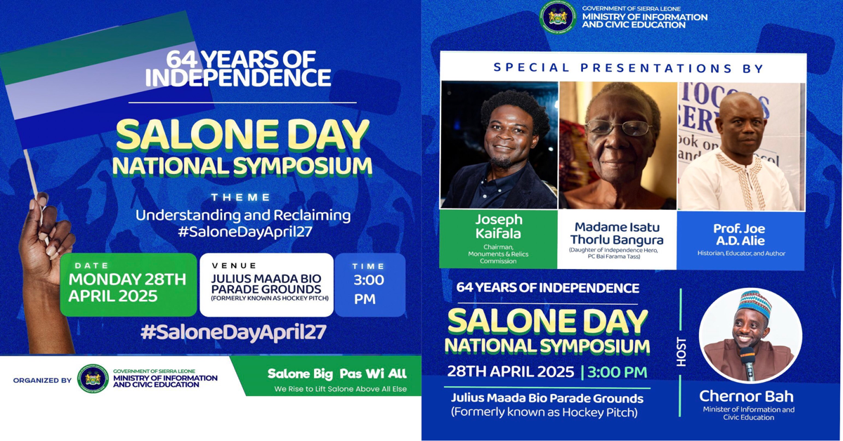 Sierra Leone Government to Host Salone Day National Symposium