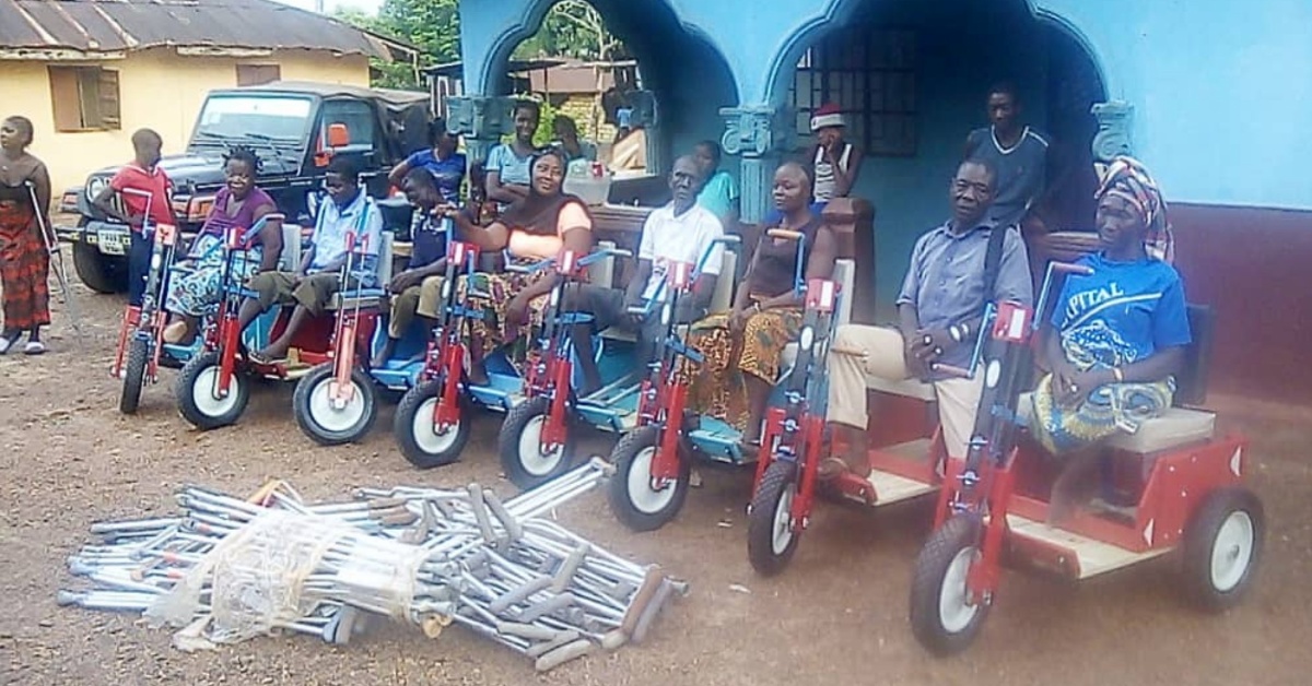 WESOFOD-SL and ORMS-SL Donate Mobility Devices to Support Persons with Disabilities in Pujehun