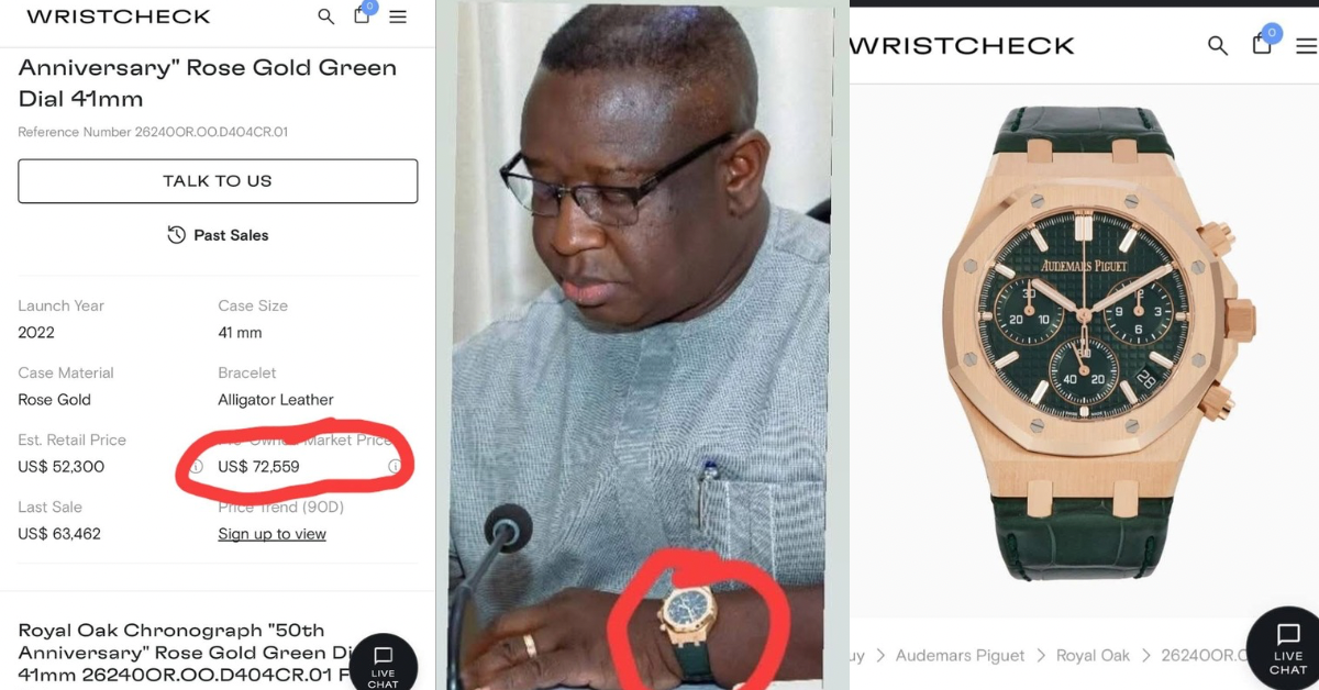 Kamarainba Slams President Bio For Wearing Rose Gold Wristwatch Allegedly Worth $72,000