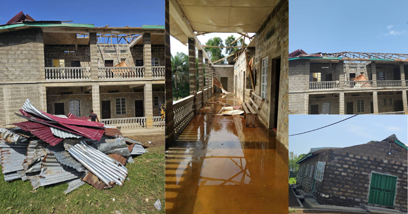 NDMA Examines Windstorm Disaster at Nixon Methodist Hospital And Nursing School in Segbwema