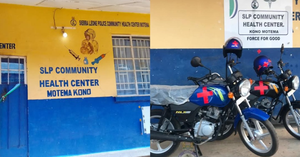Police IG Fayia Sellu Unveils New Health Centre and Motorbikes in Kono District