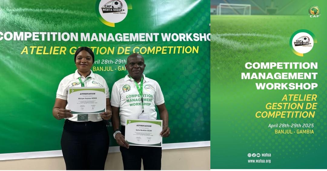 SLFA Staff Complete CAF-WAFU Competitions Management Seminar in Banjul
