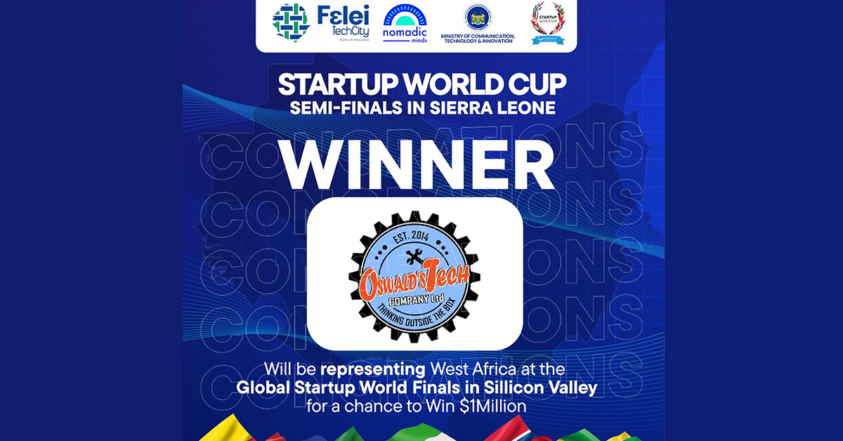 Oswald Tech Wins West Africa Startup World Cup Semifinal